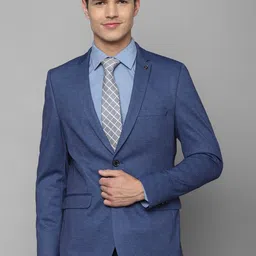 Allen Solly Men Blue Printed Blazers-picture-8