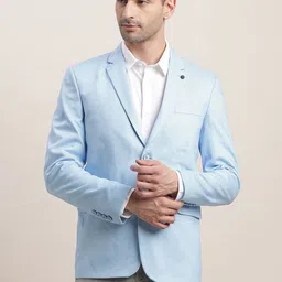 Turtle Checked Notched Lapel Single Breasted Blazer-15