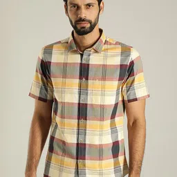 Indian Terrain Chiseled Slim Fit Tartan Checked Casual Shirt-image-58