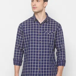 SNX Checked Classic Tailored Fit Cotton Casual Shirt-picture-35