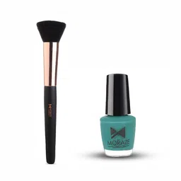 Moraze Set of Bronzer Brush & Nail Paint 5 ml - Blue Lagoon-image-45