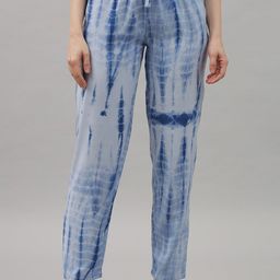 Shararat Blue Printed Lounge Pants-image-80