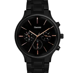 GEMINI Men Dial & Stainless Steel Bracelet Style Straps Analogue Multi Function Watch BNS 90134NM01-10