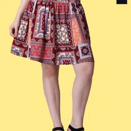 Popwings Pack of 2 Mid-Rise Flared & Pencil Skirt-picture-30