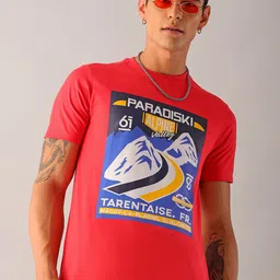 The Indian Garage Co Men Typography Printed Oversized T-shirt-image-5