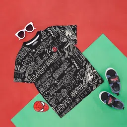 Pantaloons Junior Boys Printed Round Neck Cotton T-shirt-picture-24