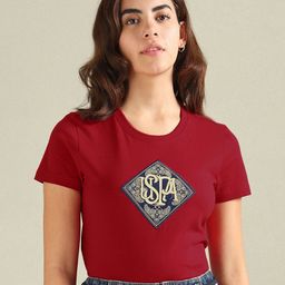 U.S. Polo Assn. Women Typography PrintedPure Cotton T-shirt-picture-24