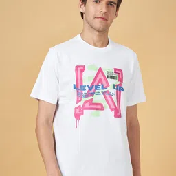 Street 808 by Pantaloons Round Neck Short Sleeves Typography Printed Cotton T-shirt-picture-35