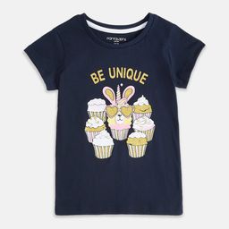 Pantaloons Junior Girls Graphic Printed Cotton T-shirt-picture-33