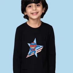 NUSYL Boys Graphic Printed Cotton T-shirt-image-52