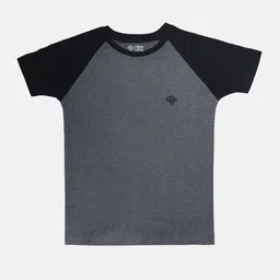 CHIMPRALA Boys Grey Colourblocked Tshirt-image-89
