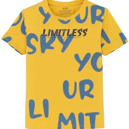 Status Quo Boys Typography Printed Round Neck Cotton T-shirt-image-71