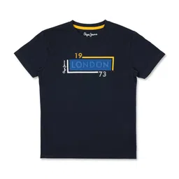 Pepe Jeans Boys Troy Typography Printed Round Neck Pure Cotton T-shirt-image-96
