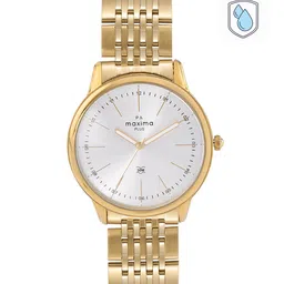maxima Men Gold Stainless Steel Bracelet Style Straps Analogue Watch 56871CAGY-image-72
