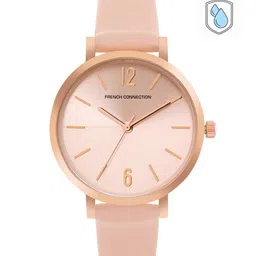 French Connection Women Pink Dial & Pink Leather Straps Analogue Watch FC007C-53