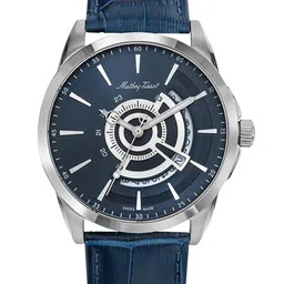 Mathey-Tissot Swiss Made Men Blue Brass Dial Analogue Watch H711ABU-43