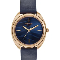 Sonata Poze Women Brass Dial & Leather Bracelet Style Straps Analogue Watch SP80016WL01-image-49