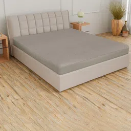 CURIOUS LIFESTYLE Grey Water Proof Terry Cotton Queen Size Mattress Protector-picture-46