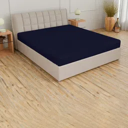 CURIOUS LIFESTYLE Blue Water Proof Terry Cotton Queen Size Mattress Protector-image-89