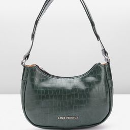 Lino Perros Croc-Textured Structured Baguette Bag-2