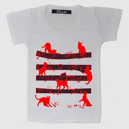 RISH Kids White Music & Friend Printed T-shirt-image-67