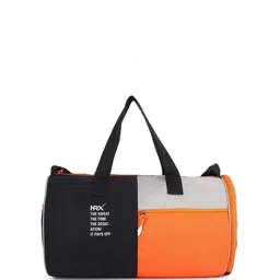 HRX by Hrithik Roshan Grey & Black Colourblocked Duffel Bag-image-16