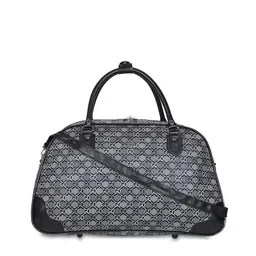 AMYENCE Black Printed Duffel Bag-image-3