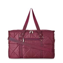 Kuber Industries Maroon solid Foldable Duffle Bag .-18