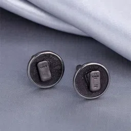 COSA NOSTRAA Men Round Gold Biscuit Cufflinks-image-76