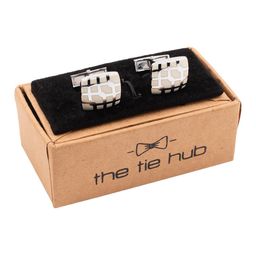 The Tie Hub Checked Square Cufflinks-image-9