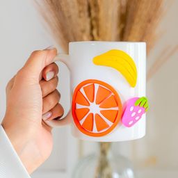 ArteCasa White & Yellow Printed Ceramic Dishwasher And Microwave Safe Glossy Mug 200ml-47