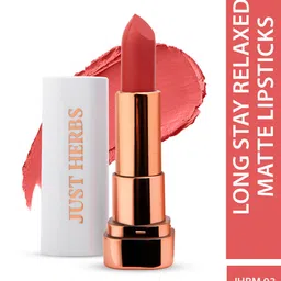 Just Herbs Long Stay & High Pigmented Relaxed Matte Lipstick - Juicy Peach03-76