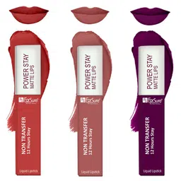 ForSure Set Of 3 Power Stay Matte Non-Transfer Waterproof Liquid Lipstick - 5ml Each-32