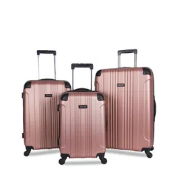 Kenneth Cole Set Of 3 Textured Hard-Sided Trolley Suitcases-41