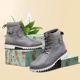 bacca bucci Women Textured Genuine Leather Regular Boots-53