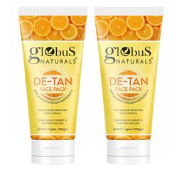 Globus naturals Set of 2 De Tan Face Pack with Grapes & Mulberry - 100 g Each-14