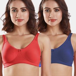 Sonari Pack Of 2 Assorted Solid Everyday Bras - Wireless Non-Padded-image-97