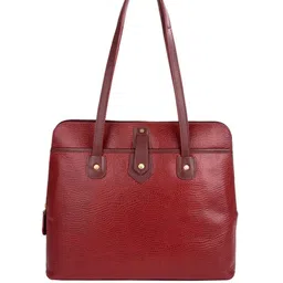 Hidesign Maroon Textured EE HONG KONG 02 Leather Shoulder Bag-image-73