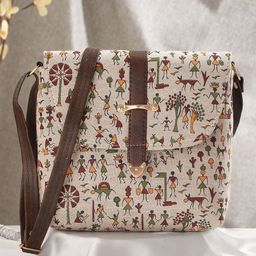 Jazz and Sizzle Ethnic Motifs Printed Shopper Sling Bag-1