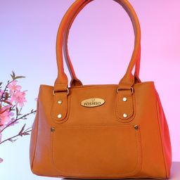 Fostelo Orange PU Structured Shoulder Bag-39