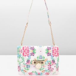Lino Perros Floral Printed Structured Shoulder Bag-15