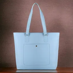Toteteca PU Oversized Structured Shoulder Bag With Buckle Detail-0