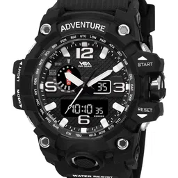 V2A Men Black Dial & Straps Analogue and Digital Multi Function Watch V2A-1545-55