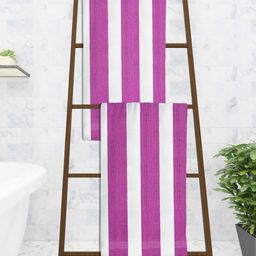 Athom Trendz Set Of 2 Striped 210 GSM Pure Cotton Bath Towels-image-20