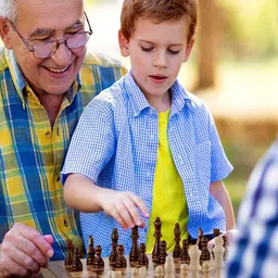 ADKD Kids Wood Foldable Magnetic Chess Board Set-37