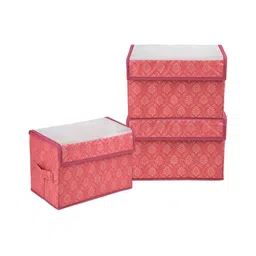 Kuber Industries Maroon 3 Pieces Printed Multi-Utility Organisers-31