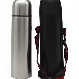 WELOUR Silver-Toned Double Wall Vacuum Stainless Steel Water Bottle With Cover 500 ml-49