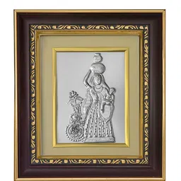 Pray Everyday Brown & Silver-Plated Paniharin Self Design Wall Photo Frame-9