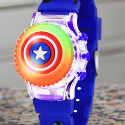 Shocknshop Kids Captain America Printed Multi Function Digital Watch WCH101-7