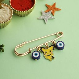 Aapno Rajasthan Evil Eye Charms Wraparound Rakhi With Roli Chawal & Greeting Card-28